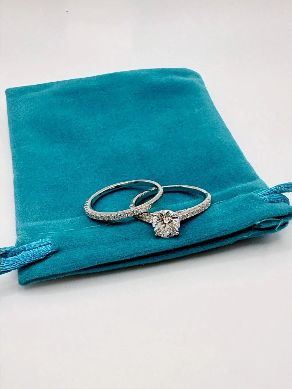 ✨ 1.41CTW Moissanite 2-Ring Set | 925 Sterling Silver | Size 8